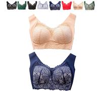 Pnedeodm Women's Air Ultimate Lift Stretch Full Figure Seamless Lace Cutout Bra, Exsecret Ultimate Lift Bra (34/75CD, A4)