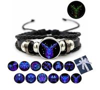 Pnedeodm Zodiac Signs Spirit Bracelet, Multilayer Adjustable Twelve Constellation Zodiac Leather Bracelets, 2023 NEW Zodiac Bracelet, Serene Manifestation Bracelet for Women Men (Capricorn)