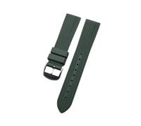 PNESHGTT 20mm 22mm FKM Fluoro Rubber Watch Band Diving Quick Release Stainless Steel Pin Buckle Bracelet Compatible With Omega Seiko Rolex Strap(Blue-silver,22mm)