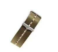 PNESHGTT 20mm 22mm Premium NATO Strap Soft Nylon Watch Band Compatible With Rolex Compatible With Tudor/DW Compatible With Bracelet Men Sport Wristband BLUE(Green with Gold,20mm)