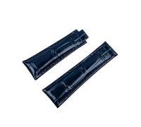 PNESHGTT 20mm Cowhide Watch Band Compatible With Strap Datejust Oyster Perpetual GMT Daytona Leather Bracelet Belt(Blue,20MM CROWN BUCKLE_ROSE BUCKLE)