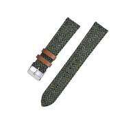 PNESHGTT Compatible with 18mm 20mm 22mm Leather Nylon Watch Band Strap Vintage Weave Bracelet Men Women Quick Release Wrist Compatible with Huawei(Green,18MM_SILVER BUCKLE)