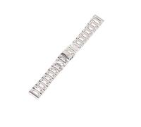 PNESHGTT Compatible With 6018 Flat End Solid Stainless Steel Watch Band With Butterfly Clasp Unisex Full Strap Men And Women 12-24mm(Silver,12mm)