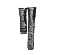 PNESHGTT Compatible With BAUME & MERCIER HAMPTON MOA10027 ALLIGATOR LEATHER WATCH STRAP(Coal Black,20mm)