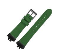 PNESHGTT Compatible With Casio Modified FKM Watch Strap 3506 GBD-200-1,2,9 Gbd-b200 GBD200 Men Sports Fluoro Rubber Watchband Silicone Wrist Bracelet(Green-black)