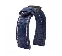 PNESHGTT Compatible With Citizen Tudor Series 11 Colors Unisex Nylon Rubber Bottom Strap 20mm 22mm 23mm Waterproof Watchband(Blue white-B pin,18mm-width)