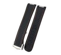 PNESHGTT Compatible With Curved End Rubber Watchband 20mm Compatible With Omega Seamaster AT150 Watch Band Co-Branded Planet Series Moon Mercury Silicone Strap(Black oeange Pointed,19MM_BLACK BUCKLE)