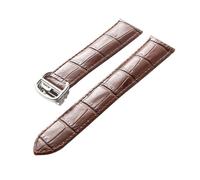 PNESHGTT Compatible With Leather Watch Strap Replacement Cartier London Solo Key Men And Women Folding Buckle Accessories(Brown,21mm)