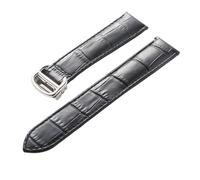 PNESHGTT Compatible With Leather Watch Strap Replacement Cartier London Solo Key Men And Women Folding Buckle Accessories(Black,18mm)