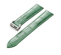 PNESHGTT Compatible With Leather Watch Strap Replacement Cartier London Solo Key Men And Women Folding Buckle Accessories(Green,19mm)