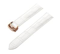 PNESHGTT Compatible With Leather Watch Strap Replacement Cartier London Solo Key Men And Women Folding Buckle Accessories(White rose buckle,16mm)