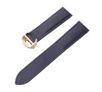 PNESHGTT Compatible With Nylon Strap Replacement Cartier London Key Foldover Clasp Black Royal Blue Men's And Women's 17 18 20mm Watch Accessories(Black gold buckle,22)