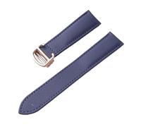 PNESHGTT Compatible With Nylon Strap Replacement Cartier London Key Foldover Clasp Black Royal Blue Men's And Women's 17 18 20mm Watch Accessories(Royal blue rose,22)