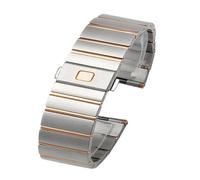 PNESHGTT Compatible With Omega Steel Strap Constellation Double Eagle Series Watchband Men Women's Watch Chain 17mm 23mm 25mm(Silver rosegold,23mm)