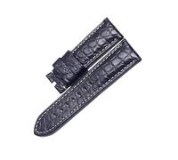 PNESHGTT Compatible With PANERAI PAM00111, 005 ALLIGATOR LEATHER WATCH STRAP(Antique Black,22mm)