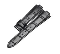 PNESHGTT Compatible With RAYMOND WEIL 2935,5229 ALLIGATOR LEATHER WATCH STRAP(Black Yellow,18.5mm)