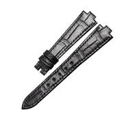 PNESHGTT Compatible With RAYMOND WEIL 2935,5229 ALLIGATOR LEATHER WATCH STRAP(Coal Black,17mm)