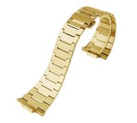 PNESHGTT Compatible With Solid Stainless Steel Bracelet Compatible With Tissot PRX 35MM/40MM Series Dedicated Interface Fashion WatchBand Replacement Parts With Logo(Gold logo,35mm-11mm)