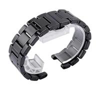 PNESHGTT Concave Ceramic Watch Strap 20mm 11mm 18mm 10mm 16mm 9mm Band Bracelet Compatible With Gucci Omega GC Guess Dior Pasha(Black,20-11mm)