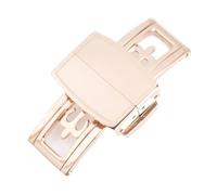 PNESHGTT High- Precision Buckle 16mm 18mm Stainless Steel Folding Compatible With Patek Strap Compatible With Philippe Clasp 5167(Rose Color,18mm Mark)