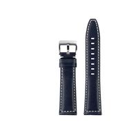 PNESHGTT Leather Strap 21,22mm Compatible With Longines SPIRIT Rolex Black,Green Water Ghost Omega SEAMASTER 300 Italian Cold Watch(A-Blue White Silver,22mm)