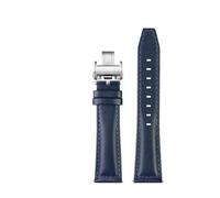 PNESHGTT Leather Strap 21,22mm Compatible With Longines SPIRIT Rolex Black,Green Water Ghost Omega SEAMASTER 300 Italian Cold Watch(B-Blue Silver,22mm)