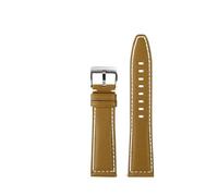 PNESHGTT Leather Strap 21,22mm Compatible With Longines SPIRIT Rolex Black,Green Water Ghost Omega SEAMASTER 300 Italian Cold Watch(A-Khaki White Silver,21mm)
