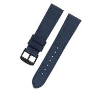 PNESHGTT Nylon Watchband Compatible With I-WC S-eiko Swristband Canvas Durable Sport Watch Strap ComCompatible Withtable Leather Bottom 16mm 18mm 20mm 22mm 24mm(Blue black buckle,16mm)