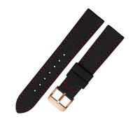 PNESHGTT Nylon Watchband Compatible With I-WC S-eiko Swristband Canvas Durable Sport Watch Strap ComCompatible Withtable Leather Bottom 16mm 18mm 20mm 22mm 24mm(Bk-red rose buckle,24mm)