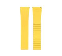 PNESHGTT Replacement Silicone Strap Compatible With Seiko Velatura SRH006,SRH013/SPC007,26mm Waterproof Sports Band With Stainless Steel Buckle(Yellow Silver buckle,20mm)
