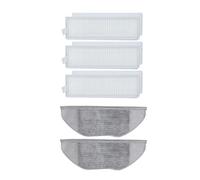 PNESHGTT Robot Main Roller Brush Side HEPA Filter Mop Cloth Rags Compatible With ROEMO PRO Robotic Vacuum Cleaner Spare Parts Accessories(Light yellow)