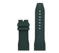PNESHGTT Soft Waterproof Natural Rubber Watchband Compatible With IWC Strap Big Pilot's TOP 20mm 21mm 22mm Watch Band Compatible With Breitling(Dark Green,21MM_ROSE FOLD BUCKLE)