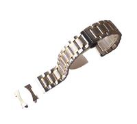 PNESHGTT Stainless Steel 14 19 20 21 22mm Watch Strap Bracelet Free Curved End Compatible With Longines Men Women's Silver With Gold(Silver and gold,21mm)