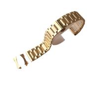 PNESHGTT Stainless Steel 14 19 20 21 22mm Watch Strap Bracelet Free Curved End Compatible With Longines Men Women's Silver With Gold(Gold,21mm)