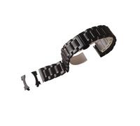 PNESHGTT Stainless Steel 14 19 20 21 22mm Watch Strap Bracelet Free Curved End Compatible With Longines Men Women's Silver With Gold(Black,22mm)