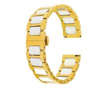 PNESHGTT Stainless Steel+Ceramic Bracelet Cool Diving Watch Strap Compatible With DW Fossil FIYTA Casio GEYA 12/14/16/18/19/20mm(01,14mm)
