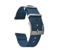 PNESHGTT Two Piece Ribbed Nylon Watch Band Quick Release 18mm 20mm 22mm Strap Wristbands Accessories Compatible With Bracelets(Deep Blue,20mm)