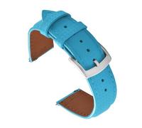 PNESHGTT Universal 18/19/20/22mm Quick Release Leather FKM Rubber Watch Band,3-Layer Comfort Design Replacement Strap Compatible With Men Women(Sky Blue,22mm)