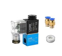 Pneumatic 2/2 Way Air Solenoid Valve 1/4'' Type Pilot-Operated Single Electric Control 2 Position 2 Port 2V025-08 (Color : 2V025-08 DC24V, Size : with 10mm Fitting)
