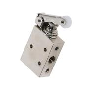 Pneumatic 2 Position 5 Way Spring Push Button Air Valve TAC2-41P Pneumatic ON/OFF Switch Mechanical Valve IDGTTLDF(TAC2-41P-34C,With 10mm Fitting)