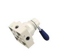 Pneumatic 4/3 Way Rotary Lever Hand Valve Manual Flow Control 3 Position 4 Port K34R6-8D 4HV310-10(4HV330-10,with 10mm Fitting)
