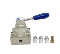 Pneumatic 4/3 Way Rotary Lever Manual Valve Manual Flow Control 3 Position 4HV210-08/230-10/430-15 4/3 4/2(Without Fitting,4HV23008)