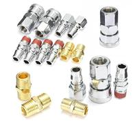 Pneumatic Accessories Japanese Style Quick Connector C-Type 10 Piece Set High Compressive Strength Corrosion Performance Reliability Easy Installation No Tools Required for Air Piping Automotive Indus
