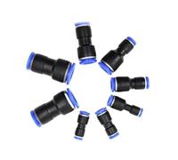 Pneumatic Accessories Plastic Connector PU PG 4mm 6mm to 8mm 10mm air Water Pipe Push-in Straight-Through Gas Quick Connector(PU-8,10pcs)