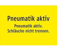 Pneumatic Active - Pneumatic Active - Do Not Separate Hoses - Sticker A4: 297 x 210 mm - No Graphics, Text Only