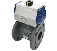 Pneumatic Actuated Flanged Ball Valve 2-Way DN32 PN40 Cast Steel Spring open