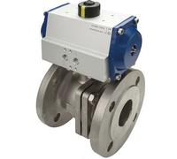 Pneumatic Actuated Flanged Ball Valve 2-Way DN32 PN40 Stainless Steel Double acting