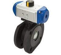 Pneumatic Actuated Flanged Ball Valve 2-Way DN32 PN40 Steel PTFE Double acting