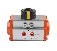 Pneumatic Actuator AT40 AT52 GT52 GT63, 90 Degree Rotary Double Acting Valve Motor for Ball Butterfly Valves, Aluminum Alloy Body Industrial Automation(AT40)