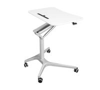 Pneumatic Adjustable Height Desk, Mobile Podium for Home Office Classroom, Portable Laptop Standing Lectern, Ergonomic Design for Easy Use
